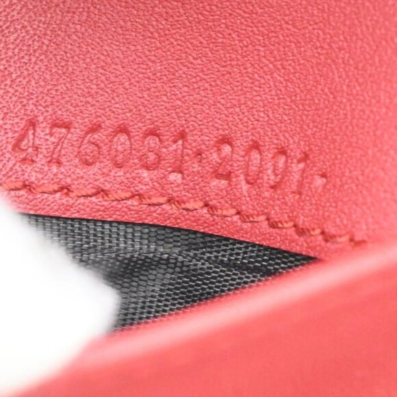 GUCCI Logo Sylvie Compact Trifold Wallet Leather Red GHW Made in Italy 37KB092 - Picture 13 of 13